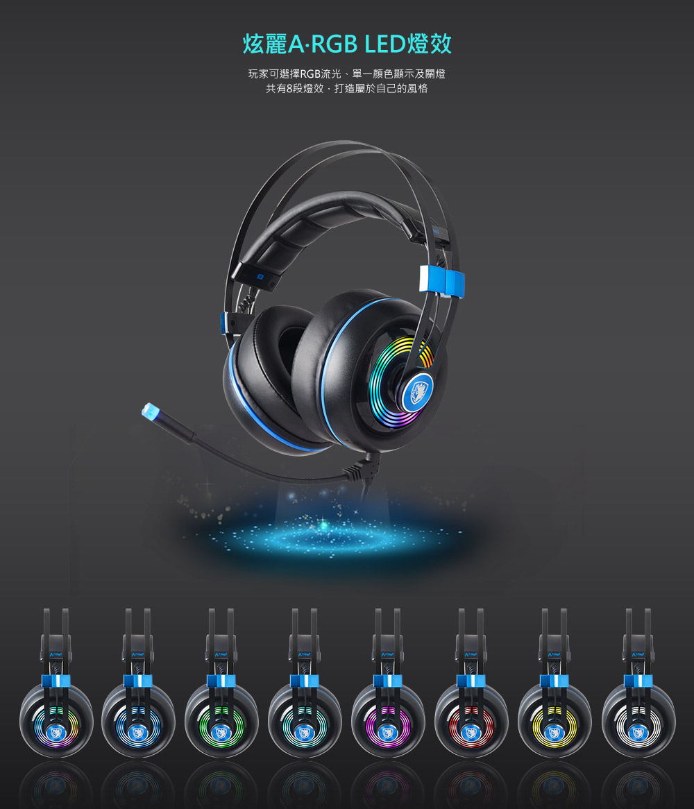 開箱】賽德斯ARGB炫光狼盾聲猛登場！SADES ARMOR GAMING 7.1 HEADSET