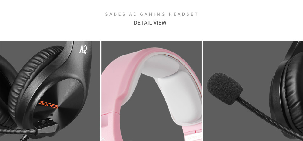 SADES A2 Commercial headset microphone (White)