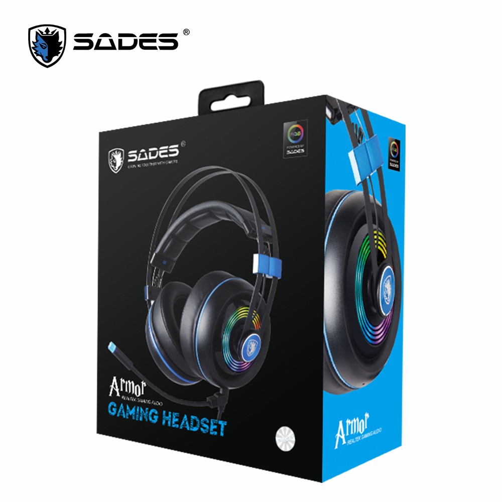 開箱】賽德斯ARGB炫光狼盾聲猛登場！SADES ARMOR GAMING 7.1 HEADSET