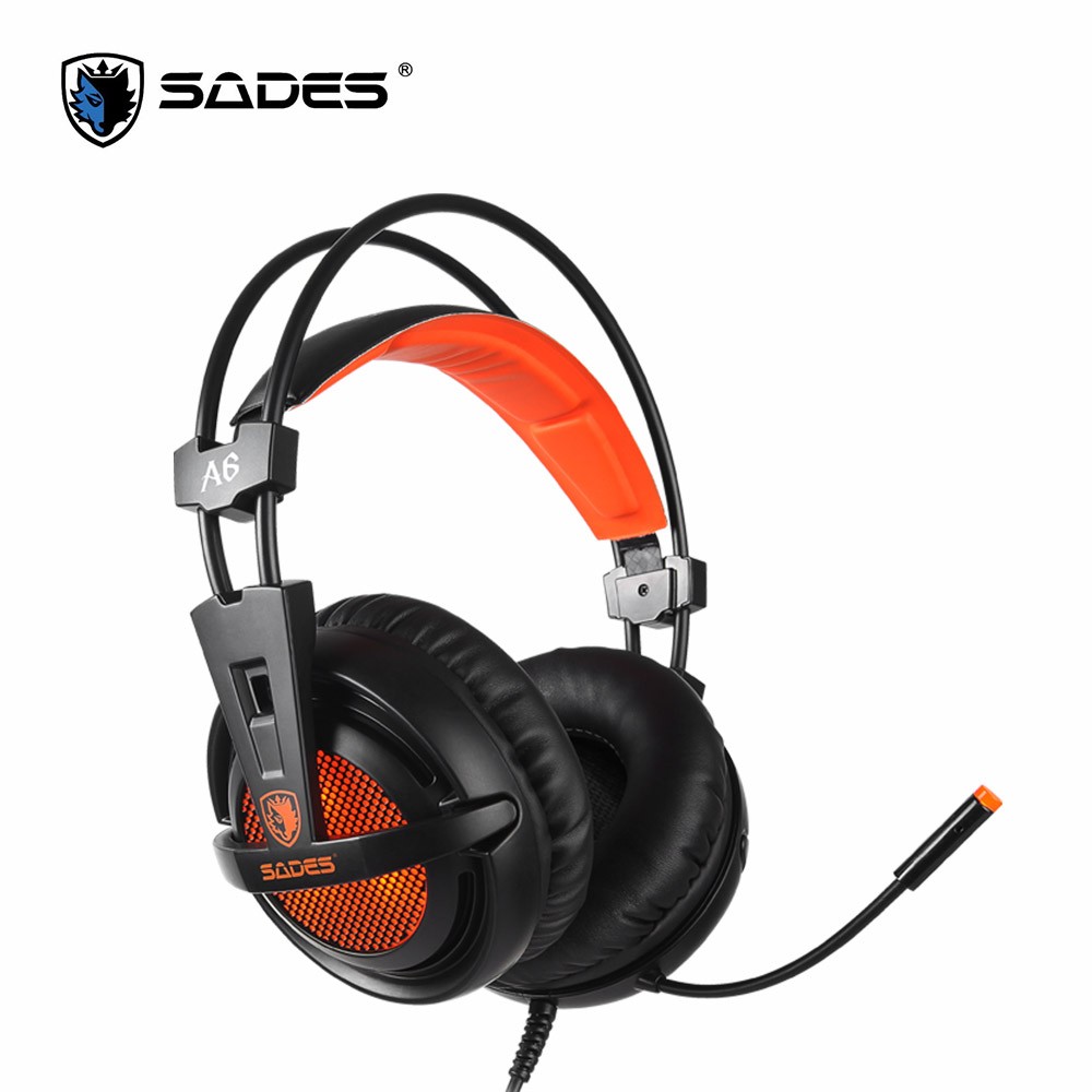 (Orange headset 7.1 (USB) SADES Gaming A6 black)